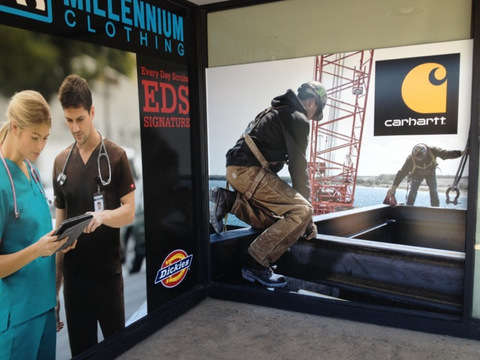 Storefront vinyl window cling Orange County