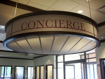 Hanging Cylindrical Sign