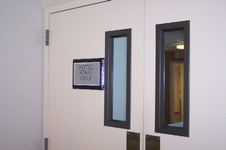 Renaissance Hotel Staff Only Sign