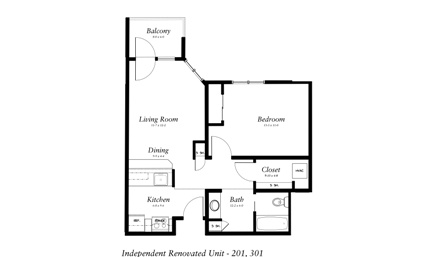 Independent renovated unit 201 301