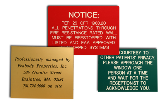 ENGRAVED SIGNS
