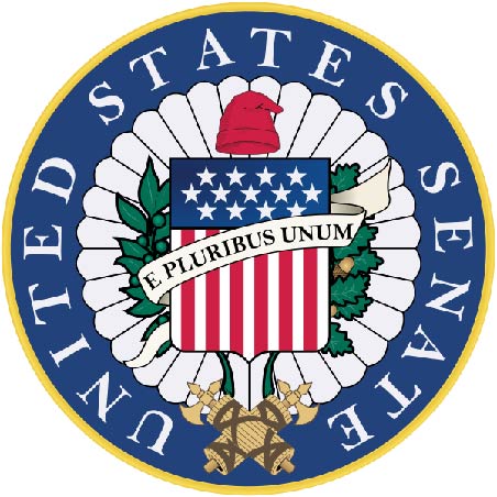U30152 - Carved 3D Wooden Wall Plaque for US Senate (Version 1)