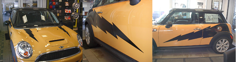 MINI Cooper with Lighting Bolt Graphic