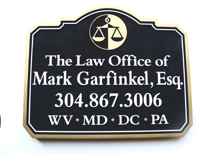 A10181 - Attorney Wall or Blade ("Shingle") Sign