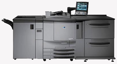 Three Konica Minolta Bizhub Pro digital presses