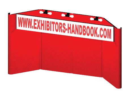 4 Panel Table Top Display with Header