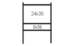 Real Estate Frames - Black - 24 x 36 Bottom Rider