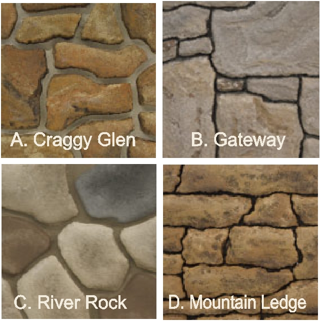 M6910 - Stone Patterns #1- #4 for Monument Signs