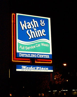 Lighted Pole Signs