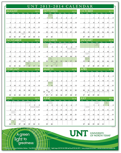UNT Academic Calendar