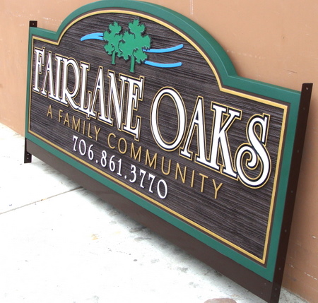 M8097 - Sandblasted and Carved Urethane Neighborhood Association (HOA) Entrance Sign
