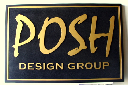 M1014 - Elegant Carved Sign for a Design Group 