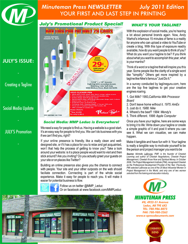 Our Monthly Newsletter