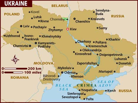 map of ukraine
