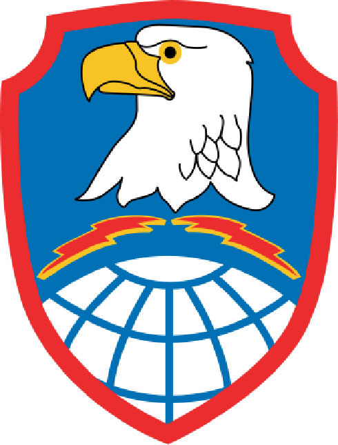 V31782 - Carved Wood Wall Plaque of US Army Space and Missile Defense Command Shoulder Insignia