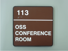 Custom ADA sign with frame