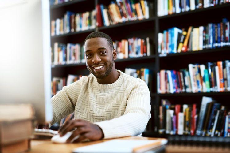 Child-serving professional enjoying online learning