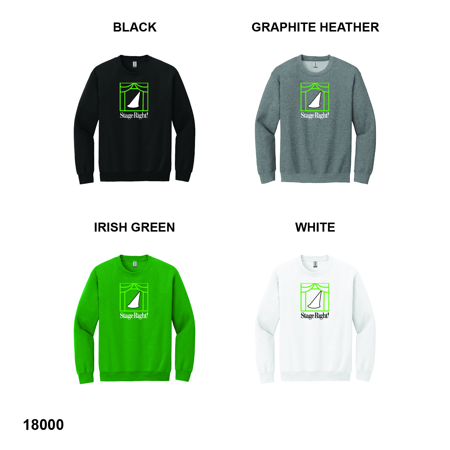 STAGE RIGHT LOGO - Gildan Adult Heavy Blend™ Fleece Crew