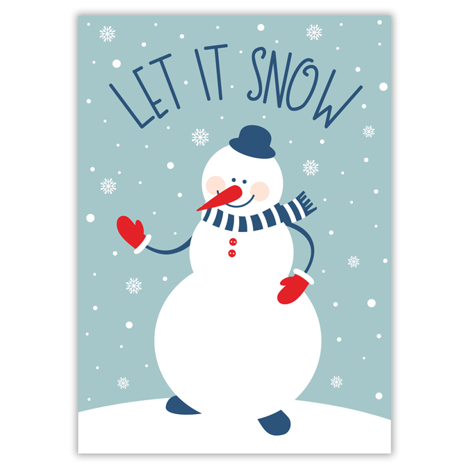 5 x 7 "Let it Snow" Snowman