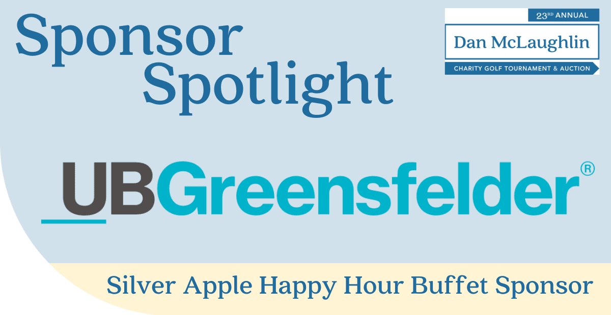 UBgreensfelder logo on blue background