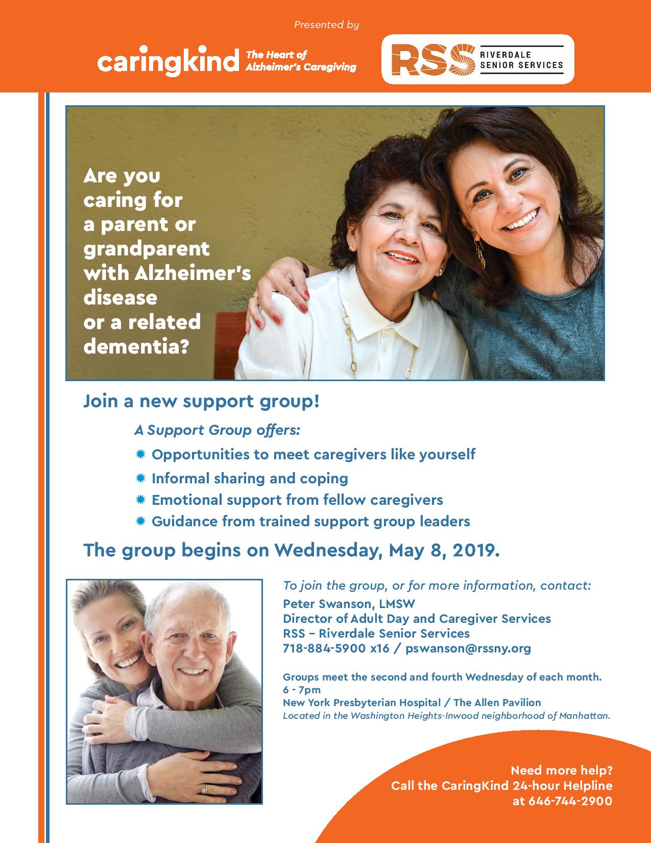 Support Group for children and grandchildren with Alzheimer's disease or a related dementia