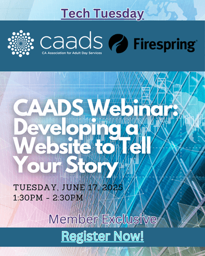 CAADS Webinar with Firespring Developing a Website to Tell Your Story - June 17, 2025 announcement