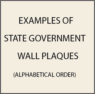W32009 - Examples of State Government Seal Wall Plaques