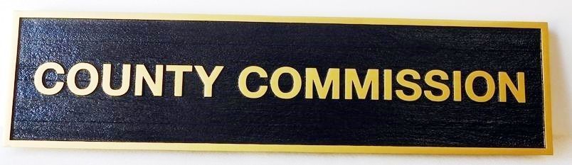 F15500 - Carved County Commission Sign , 2.5-D