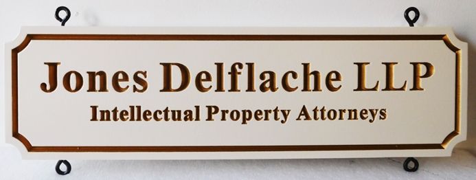 A10413 - Carved, High Density Urethane Sign for Intellectual Property Attorneys