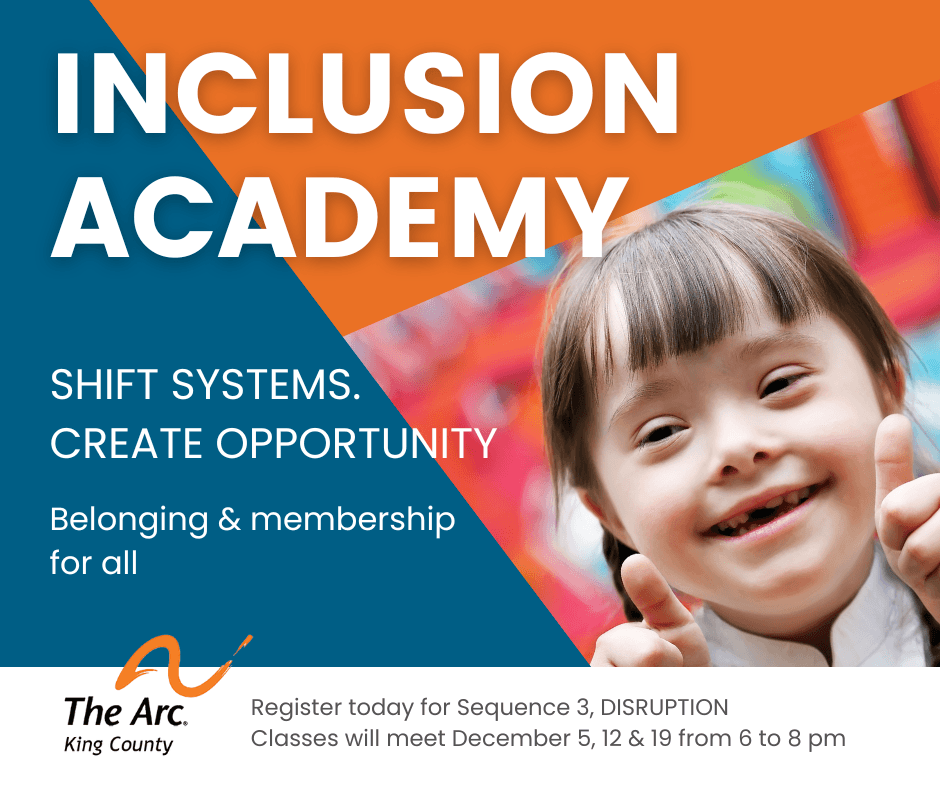 Image of young girl. Text: Inclusion Academy, Shift systems, create opportunity. Belonging and membership for all. 