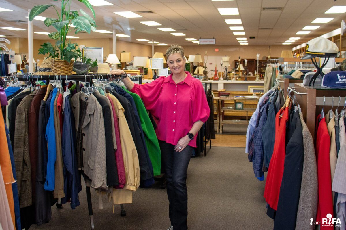 Cassandra Fuller in the RIFA Thrift Store