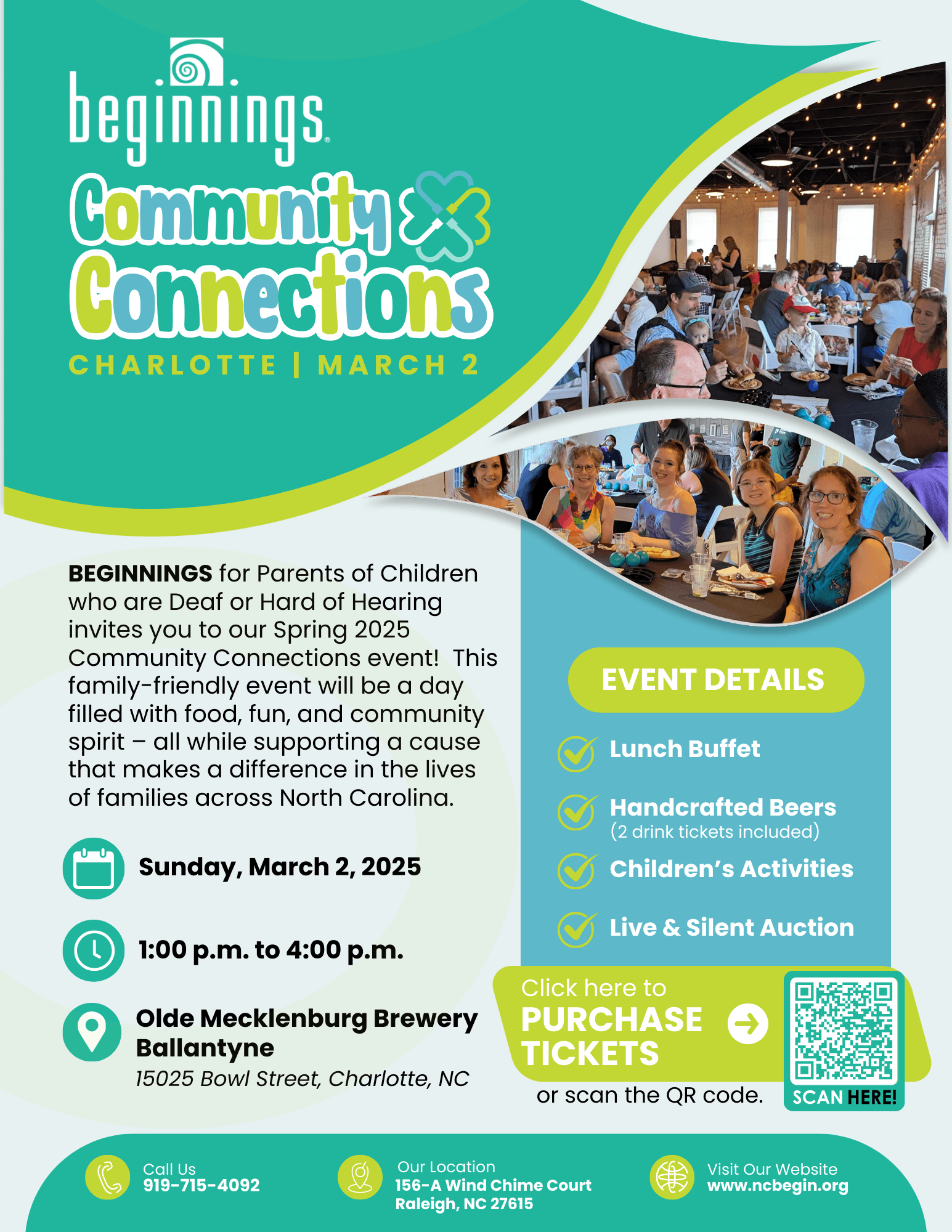 Flyer with information for Community Connections Charlotte