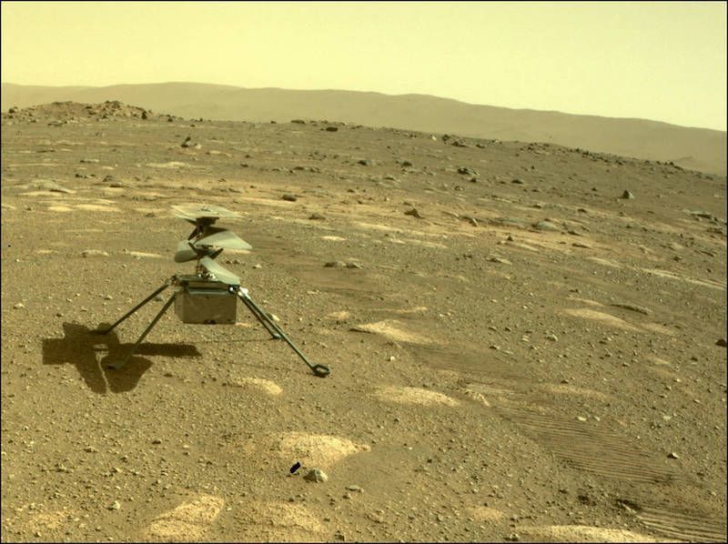 Ingenuity Helicopter Now Sits on the Martian Surface