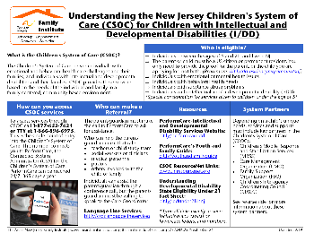 Understanding the New Jersey Children's System of Care (CSOC) for Children with Intellectual and Developmental Disabilities (I/DD)