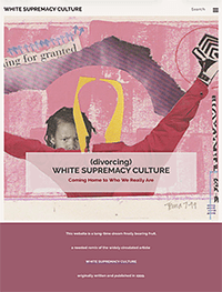 Website home page for White Supremacy Culture