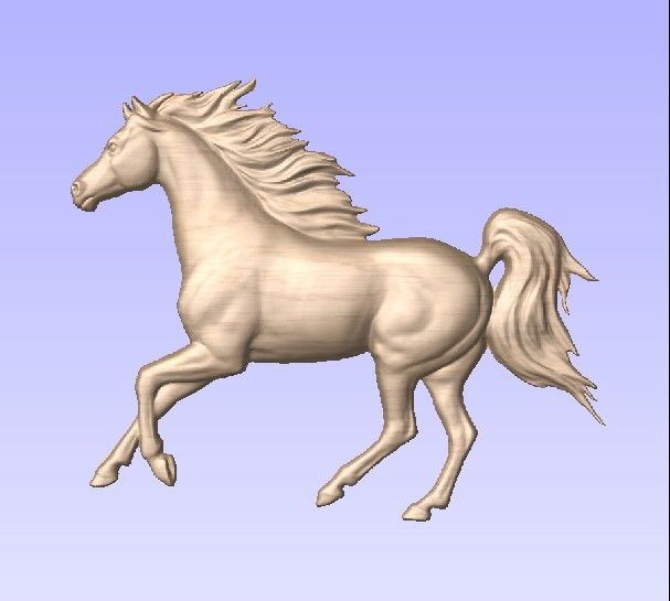 M3978- Carved Maple Arabian Horse