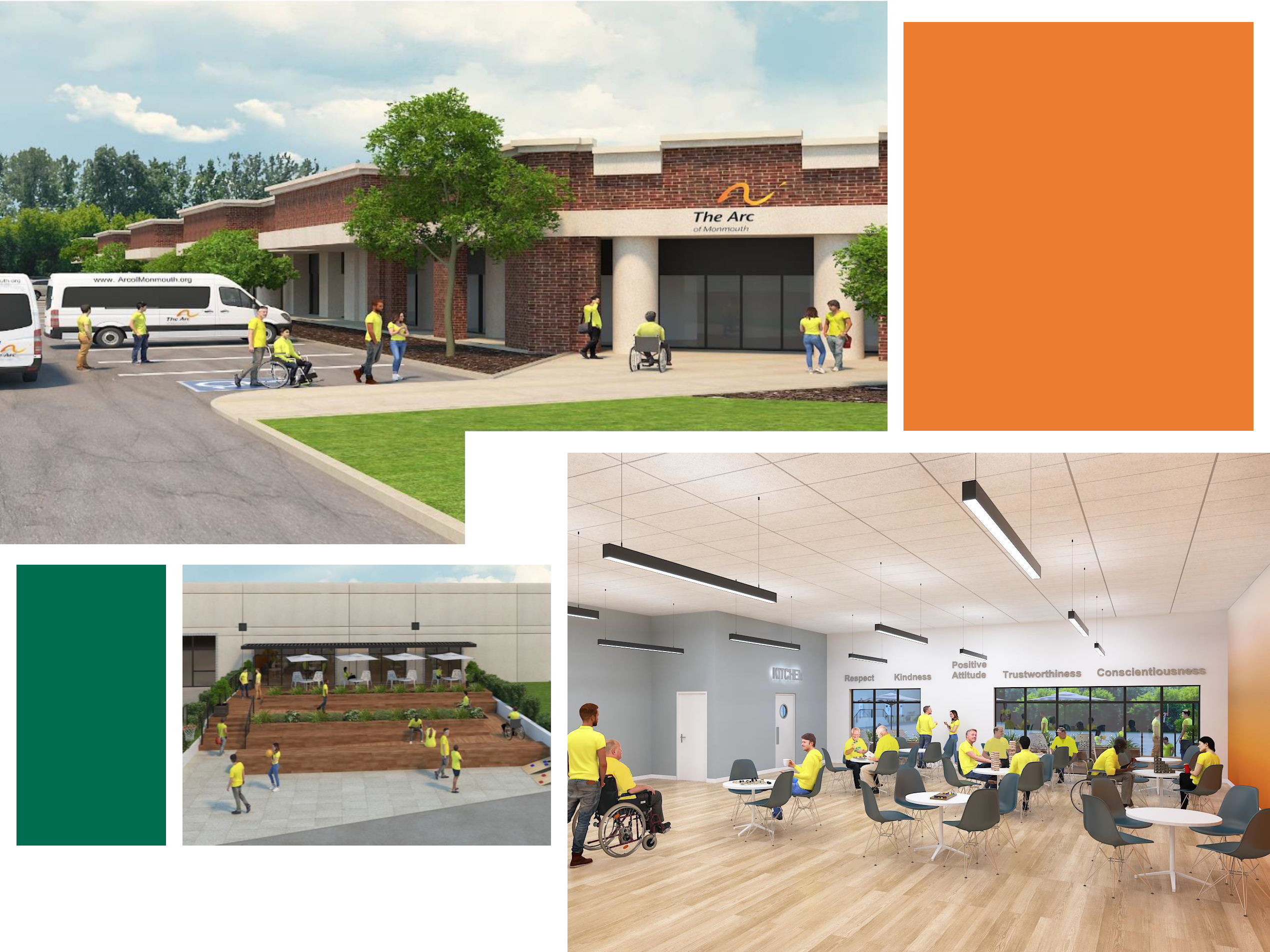 An architect’s rendering of The Arc of Monmouth’s new day center at 1345 Campus Way in Wall Township.