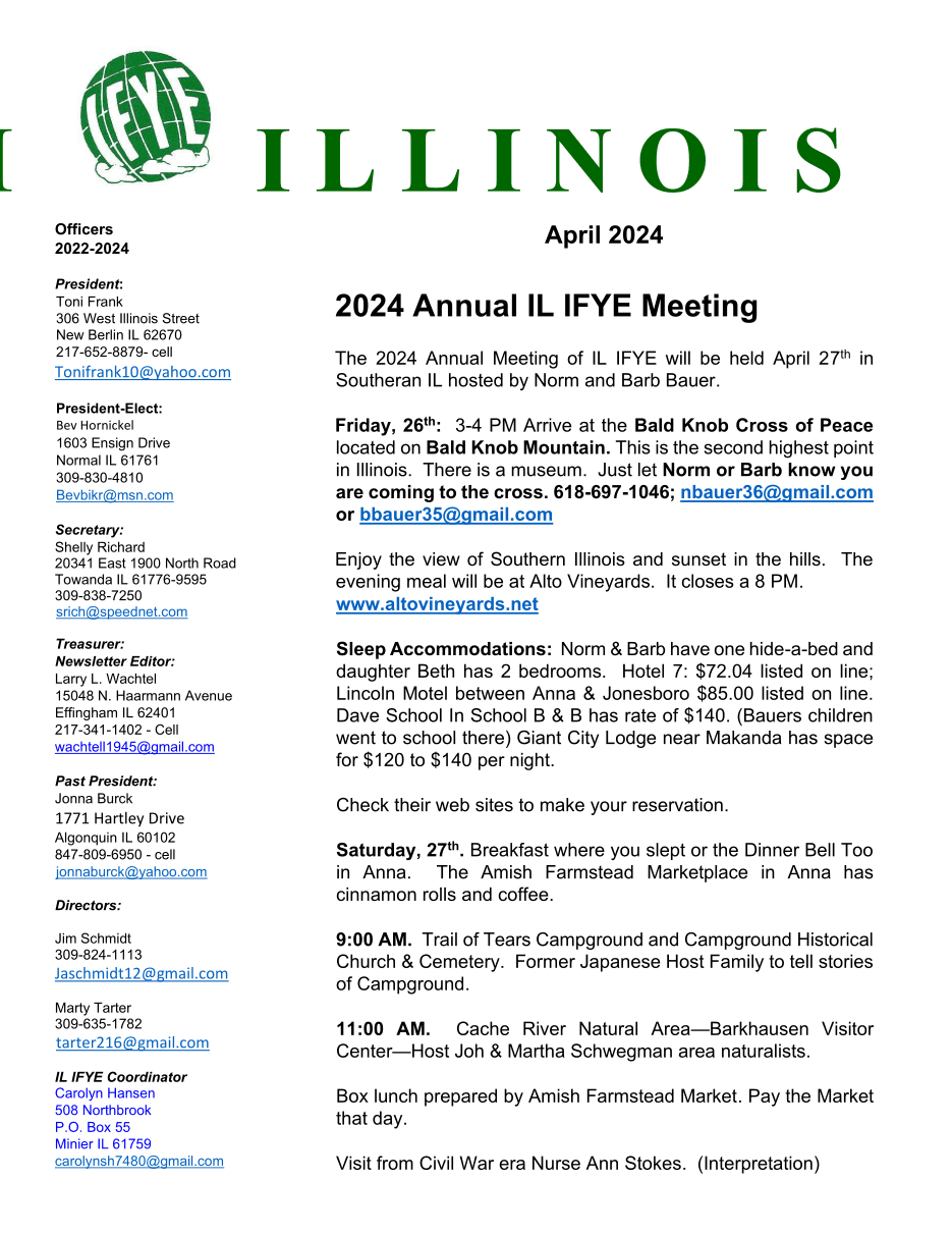 Read the Illinois April 2024 Newsletter