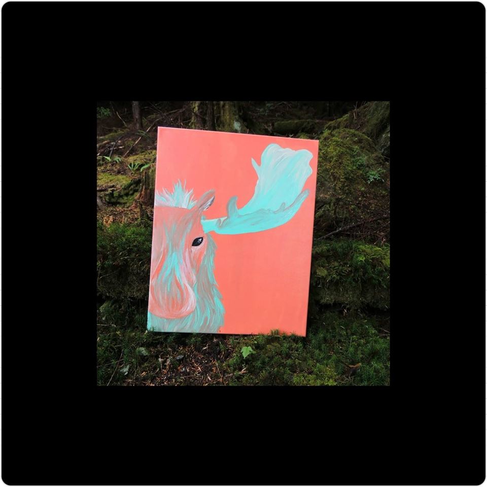 Acrylic Moose Painting