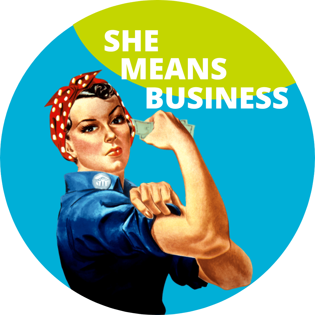 She Means Business Financial Education logo