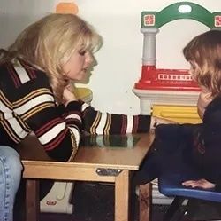 Speech Pathologist working with a young child.