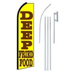 Deep Fried Food Swooper/Feather Flag + Pole + Ground Spike