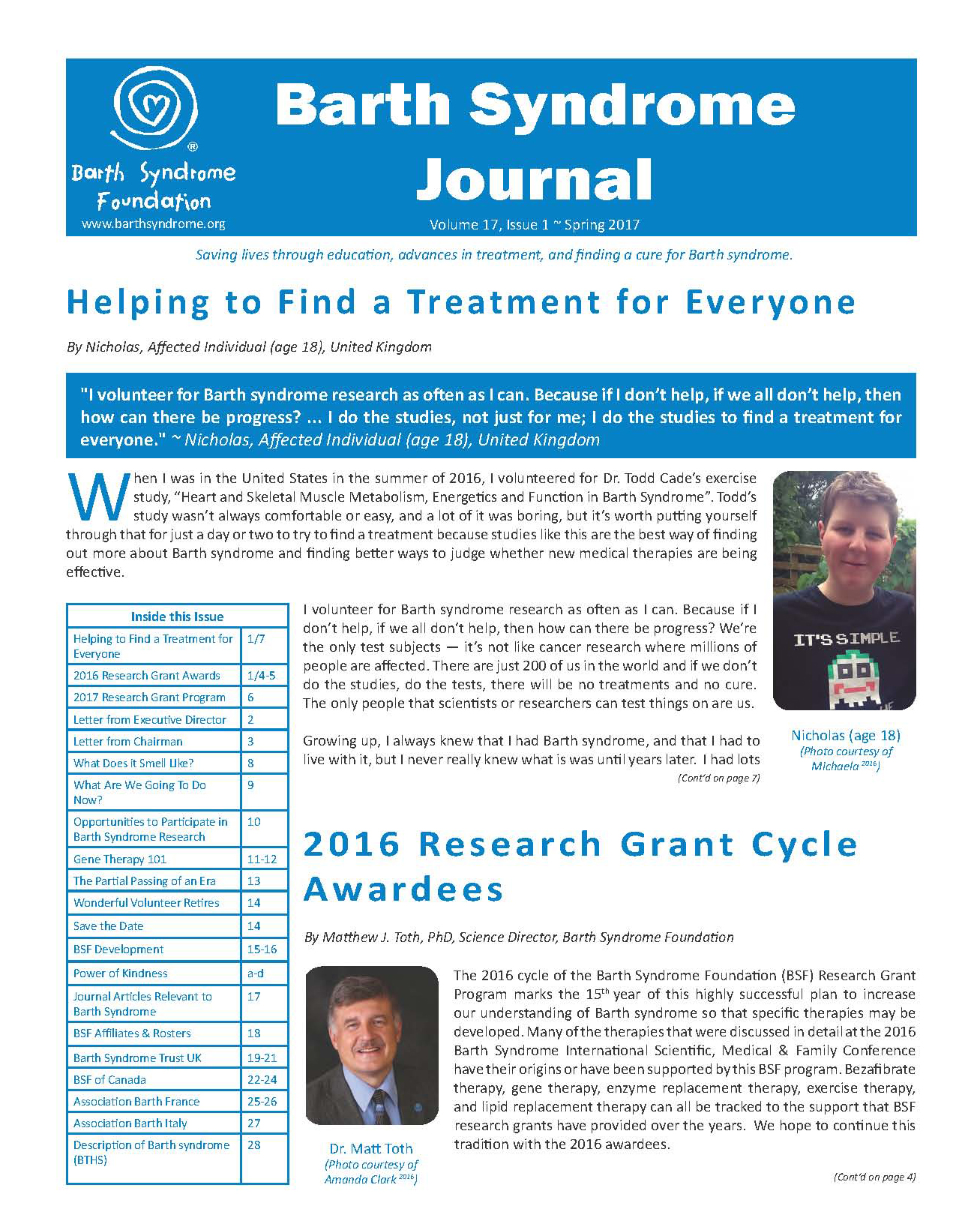 Barth Syndrome Journal Volume 17 Issue 1
