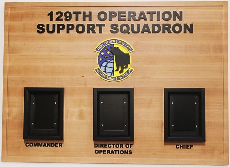 SA1390- Chain-of-Command Board for 129th Operations Group Command Section