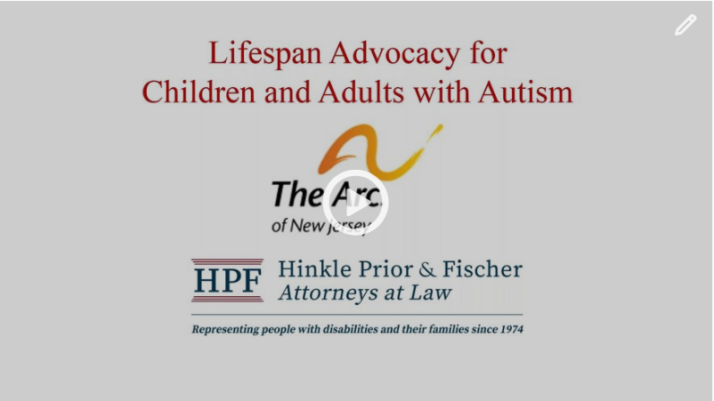 Lifespan Advocacy Issues For Children and Adults with Autism