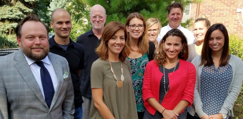 ArtMix Board of Directors pose for a photo before a meeting