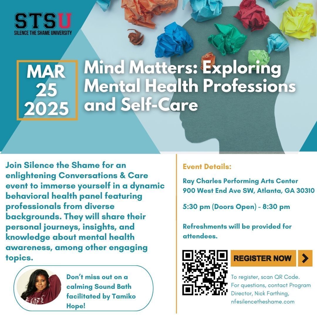 March 25th @ 5:30PM EST: Mind Matters: Exploring Mental Health Professions and Self-Care