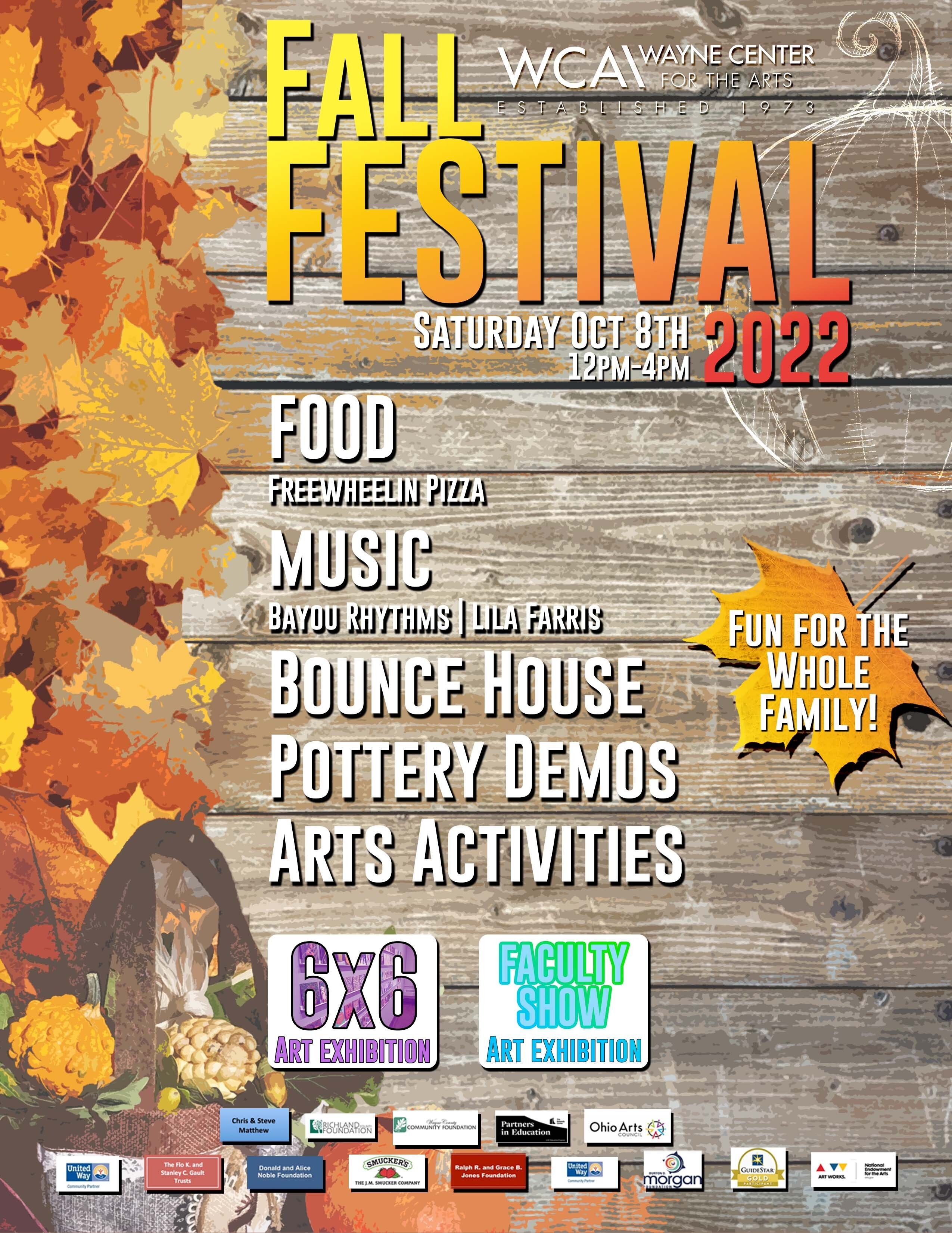 Fall Festival 2022 : Special Events : Wayne Center for the Arts