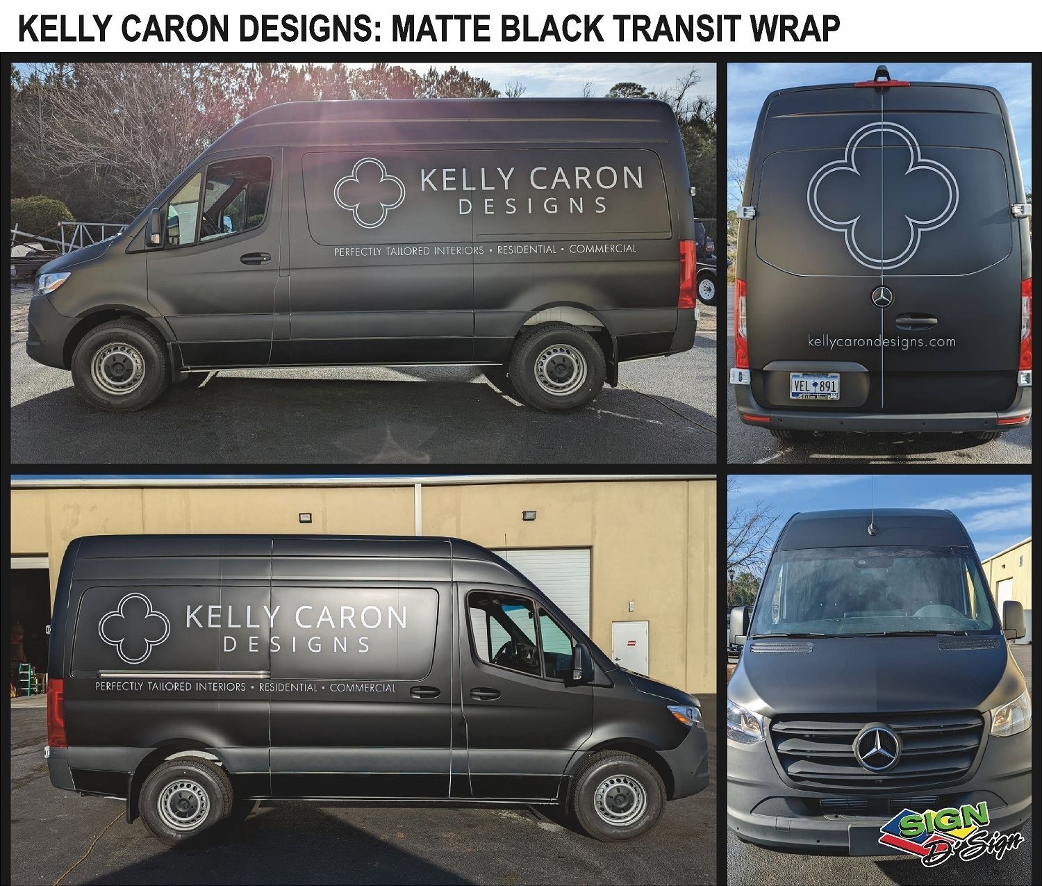 KELLY CARON DESIGNS MATTE BLACK TRANSIT WRAP