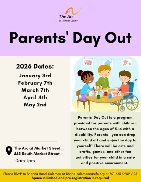 Parents' Day Out flyer for Spring 2026.